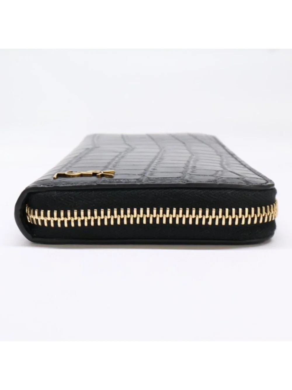 Saint Laurent Paris Tiny Cassandra Embossed Matte Leather Zip Around Wallet